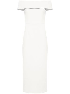 Rebecca Vallance robe mi-longue Amore à épaules dénudées - Blanc
