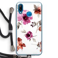Geschilderde bloemen: Huawei P20 Lite Transparant Hoesje met koord