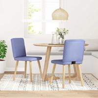 Eetkamerstoelen 2 st stof jeansblauw