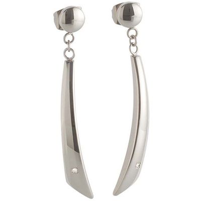 Boccia 05049-02 Oorhangers titanium-diamant 0.025 ct zilverkleurig-wit