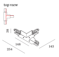 Wever & Ducre - 3-Phase Track T-Connector 3.0 B