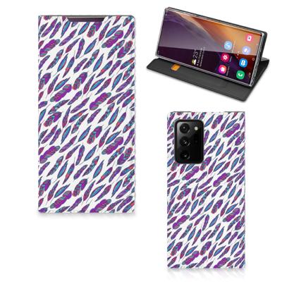 Samsung Galaxy Note 20 Ultra | Hoesje met Magneet | Feathers Color Samsung Galaxy Note 20 Ultra | Hoesje met Magneet | Feathers Color