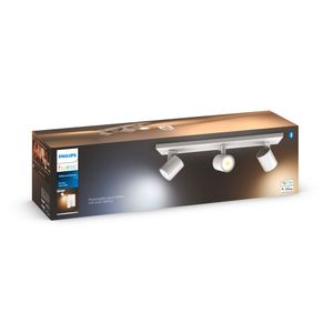 Philips Lighting Hue LED-plafondspots 871951433838800 Hue White Amb. Runner Spot 3 flg. Weiß 3x350lm inkl. Dimmschalter GU10 15 W