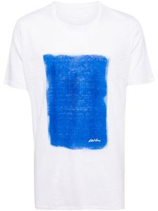 120% Lino t-shirt à imprimé peinture - Tons neutres