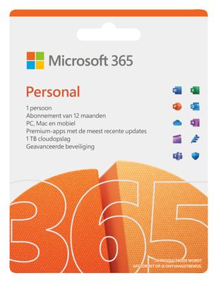 Microsoft 365 Personal (12 maanden/1 apparaat) Digitale licentie Software Microsoft 365 Personal (12 maanden/1 apparaat) Digitale licentie Software