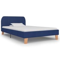 Bedframe stof blauw 90x200 cm - thumbnail