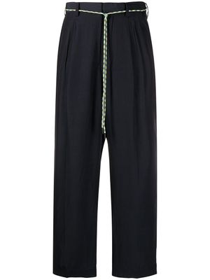 Viktor & Rolf pantalon à détail de corde - Bleu
