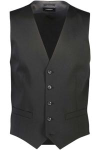 Lindbergh Lindbergh Black Modern Fit Vest zwart, Effen