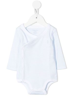 POLO RALPH LAUREN KIDS pyjama rayé à logo brodé - Bleu