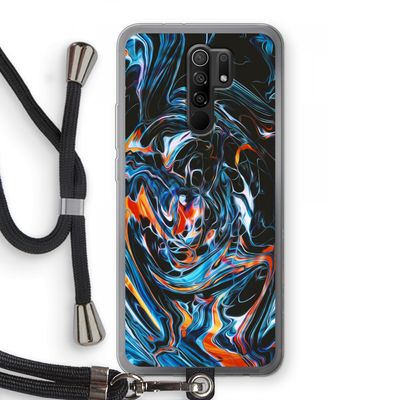 Black Unicorn: Xiaomi Redmi 9 Transparant Hoesje met koord