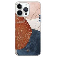 iPhone 14 Pro Max siliconen hoesje - Abstract terracotta