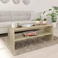 Salontafel 100x40x40 cm bewerkt hout sonoma eikenkleurig