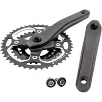 Lasco fm628 crankset alu / cnc bsa 44/32/22 -1 mm / 170 mm mat zwart