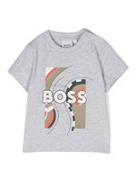 BOSS Kidswear t-shirt à logo imprimé - Gris