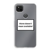 Alone: Google Pixel 4a Transparant Hoesje