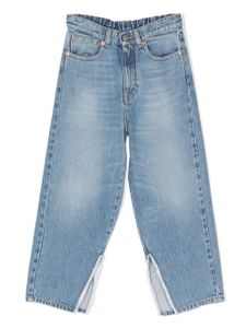 MM6 Maison Margiela Kids jean ample à effet usé - Bleu