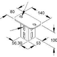 KU 5050  - Head plate for profile rail KU 5050 - thumbnail