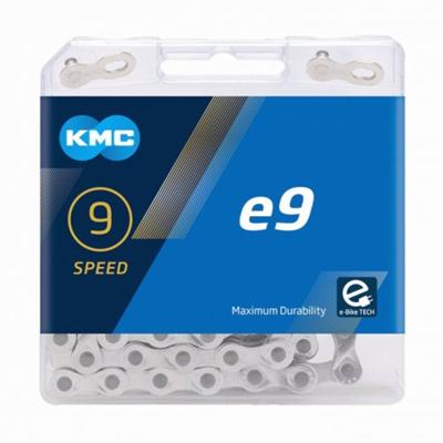 KMC e9 zilveren fietsketting 1/2x11/128 - 122 schakels