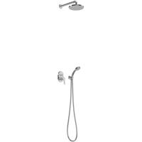 Regendouche set Tres Base | Inbouw | Mengkraan | 2-weg | Ovaal | Chroom