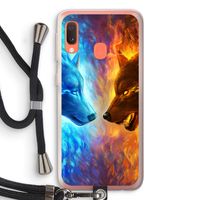Fire & Ice: Samsung Galaxy A20e Transparant Hoesje met koord Fire & Ice: Samsung Galaxy A20e Transparant Hoesje met koord