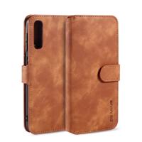 Voor Galaxy A30s/A50s DG. MING retro olie kant horizontale flip case met houder & kaartsleuven & portemonnee (bruin)