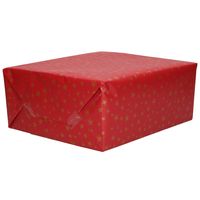1x Rollen inpakpapier/cadeaupapier Kerst print bordeaux rood 2,5 x 0,7 meter 70 grams luxe kwaliteit - thumbnail