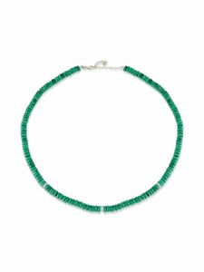 Mateo collier en or 14ct orné de diamants et malachite