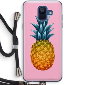 Grote ananas: Samsung Galaxy A6 (2018) Transparant Hoesje met koord