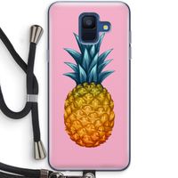 Grote ananas: Samsung Galaxy A6 (2018) Transparant Hoesje met koord