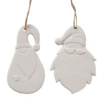 Boltze Home Hanger kerstman melio porselein 10x0,5cm