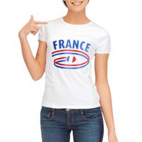 Wit dames t-shirt Frankrijk XL  -