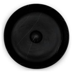 Waskom Riho Marmic Rond 34,6x34,6x11,4 cm Mat Zwart Marmer Keramiek