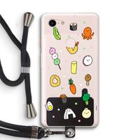 Happy bento friends: Pixel 3 XL Transparant Hoesje met koord