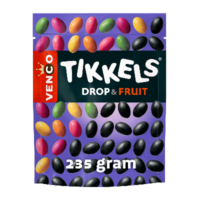 Venco tikkels drop&fruit zak (10x 245g)