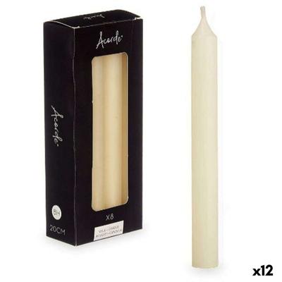 Kaarsenset Acorde Crème 2 x 2 x 20 cm 8,5 x 21 x 4,5 cm (12 Stuks)