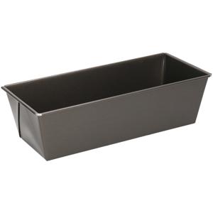 Bakvormen - rechthoekig - antraciet grijs - 26 x 11 x 7,5 cm - staal - cakevorm