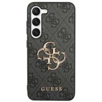 Samsung Galaxy S24 Guess 4G Big Metal Logo Hybrid Case - Grijs