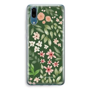 Botanical green sweet flower heaven: Huawei P20 Transparant Hoesje