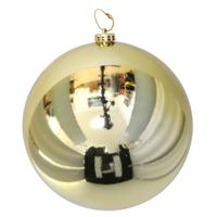 Grote decoratie kerstbal - goud - 20 cm - kunststof - glimmend - kerstversiering - thumbnail