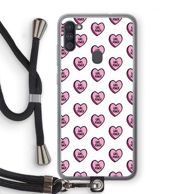 GIRL POWER: Samsung Galaxy A11 Transparant Hoesje met koord