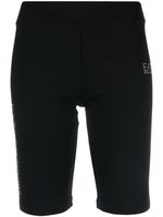 Ea7 Emporio Armani short de cyclisme à logo imprimé - Noir