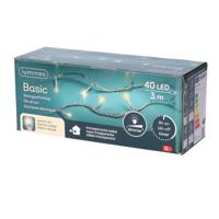 Kerstverlichting - transparant - snoer met 40 lampjes - warm wit - 300 cm Kerstverlichting - transparant - snoer met 40 lampjes - warm wit - 300 cm