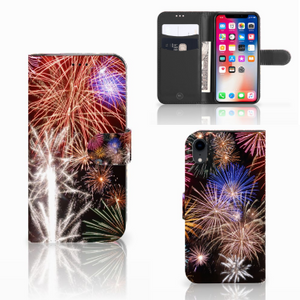 Apple iPhone Xr Wallet Case met Pasjes Vuurwerk