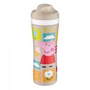 Koziol Bio-Circulair - Oase Drinkfles 425 ml Peppa Pig - Gerecycled Zonnebloemolie - Wit