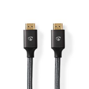 Nedis Ultra High Speed ??HDMI-Kabel | 48 Gbps | 2 m | 6.3 mm / Gun Metal Grijs | 1 stuks - CVTB35000GY20 CVTB35000GY20