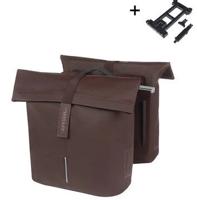Basil Dubbele fietstas city mik 28-32 liter - roasted brown