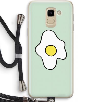 Spiegelei: Samsung Galaxy J6 (2018) Transparant Hoesje met koord
