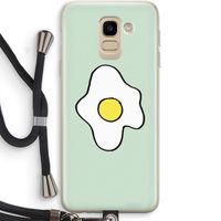 Spiegelei: Samsung Galaxy J6 (2018) Transparant Hoesje met koord