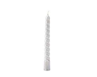 everlands kunstkerstboomkaars zilver Ø1,2x10cm set a 8