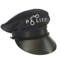 Politiepet voor kinderen - zwart/blauw - Politie thema verkleed accessoires